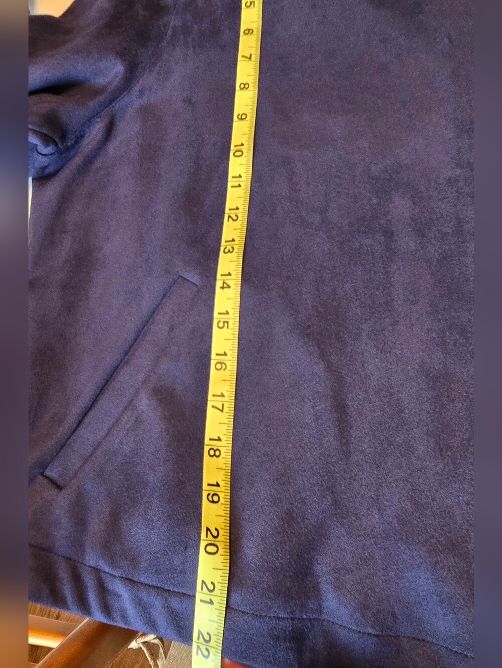 LC Lauren Conrad Blue Suede Moto Jacket - Picture 8 of 10